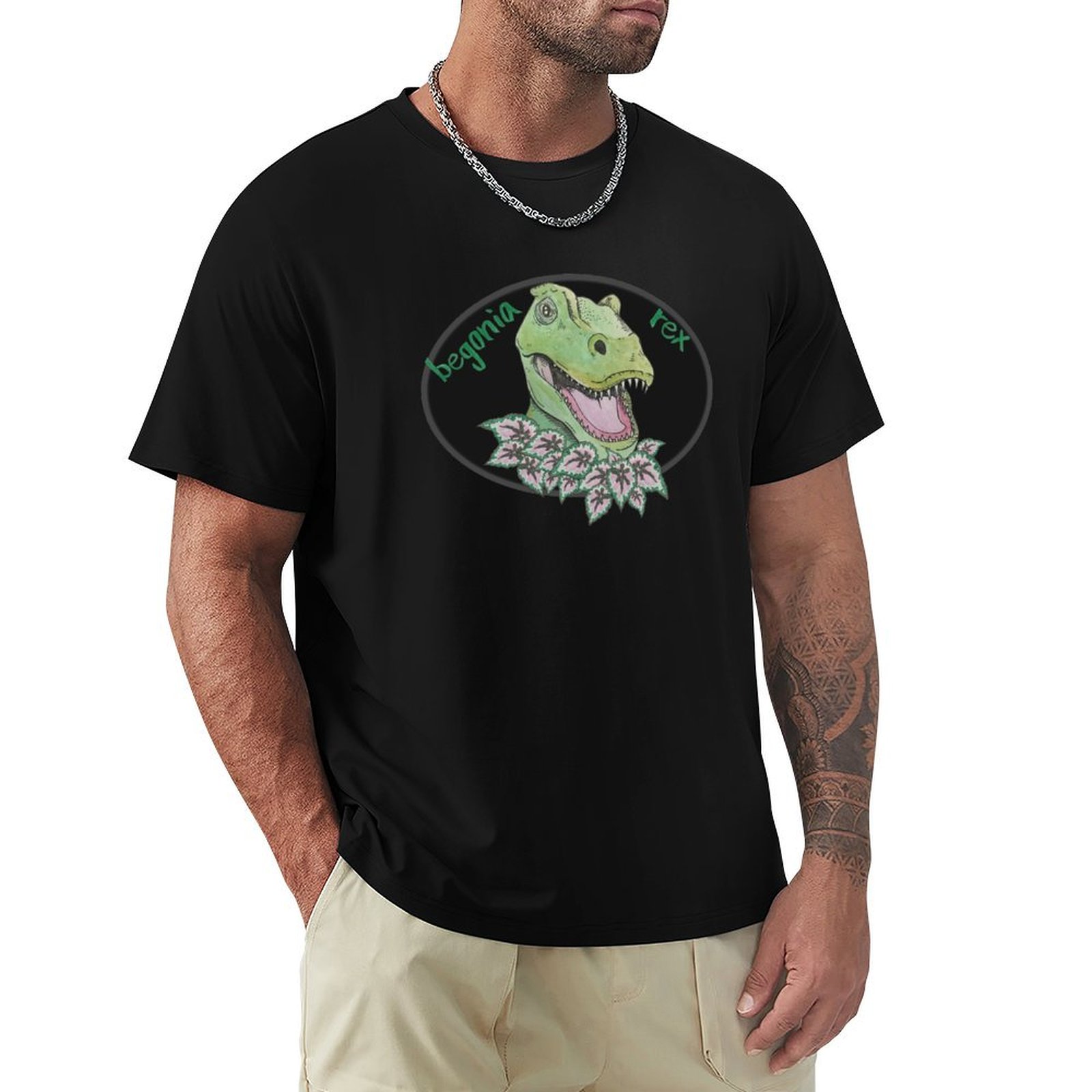 Begonia Rex - TレックスベゴニアTシャツ感謝祭カジュアルTシャツ